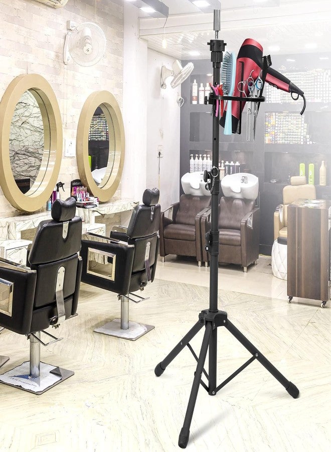 Klvied Wig Stand Tripod Upgraded, Mannequin Head Stand Double Locking, Reinforced Metal Wig Head Stand with Tool Tray, Black (53.5 Inches) - Image 2